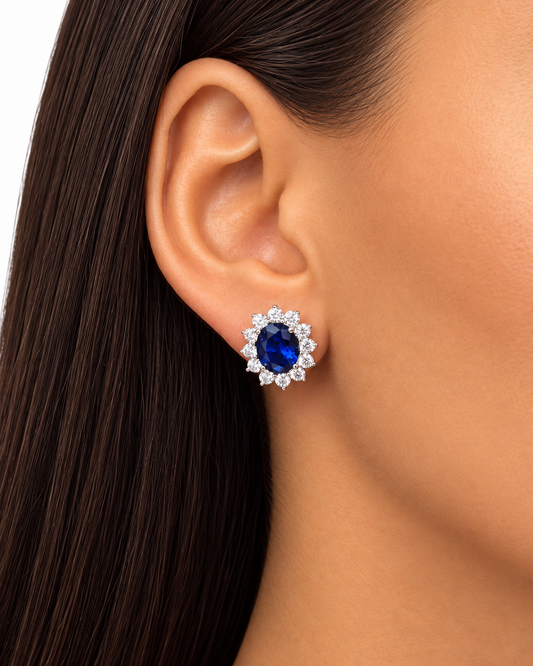 Orecchini Anastasia Blu in Argento 925