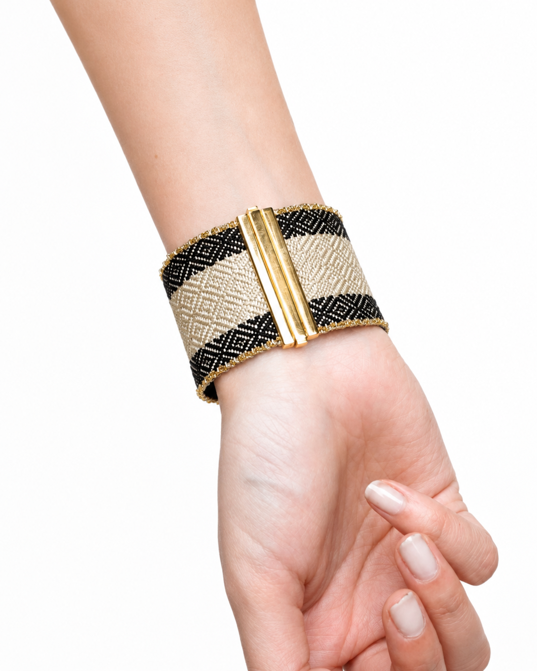Bracciale fatto a mano Bianco e Nero