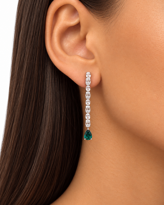 Orecchini Glinda Verdi in Argento 925