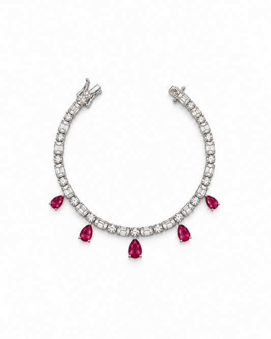 Bracciale Glinda Rosso in Argento 925