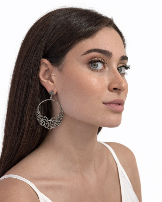 Orecchini in Argento e Diamanti Ice