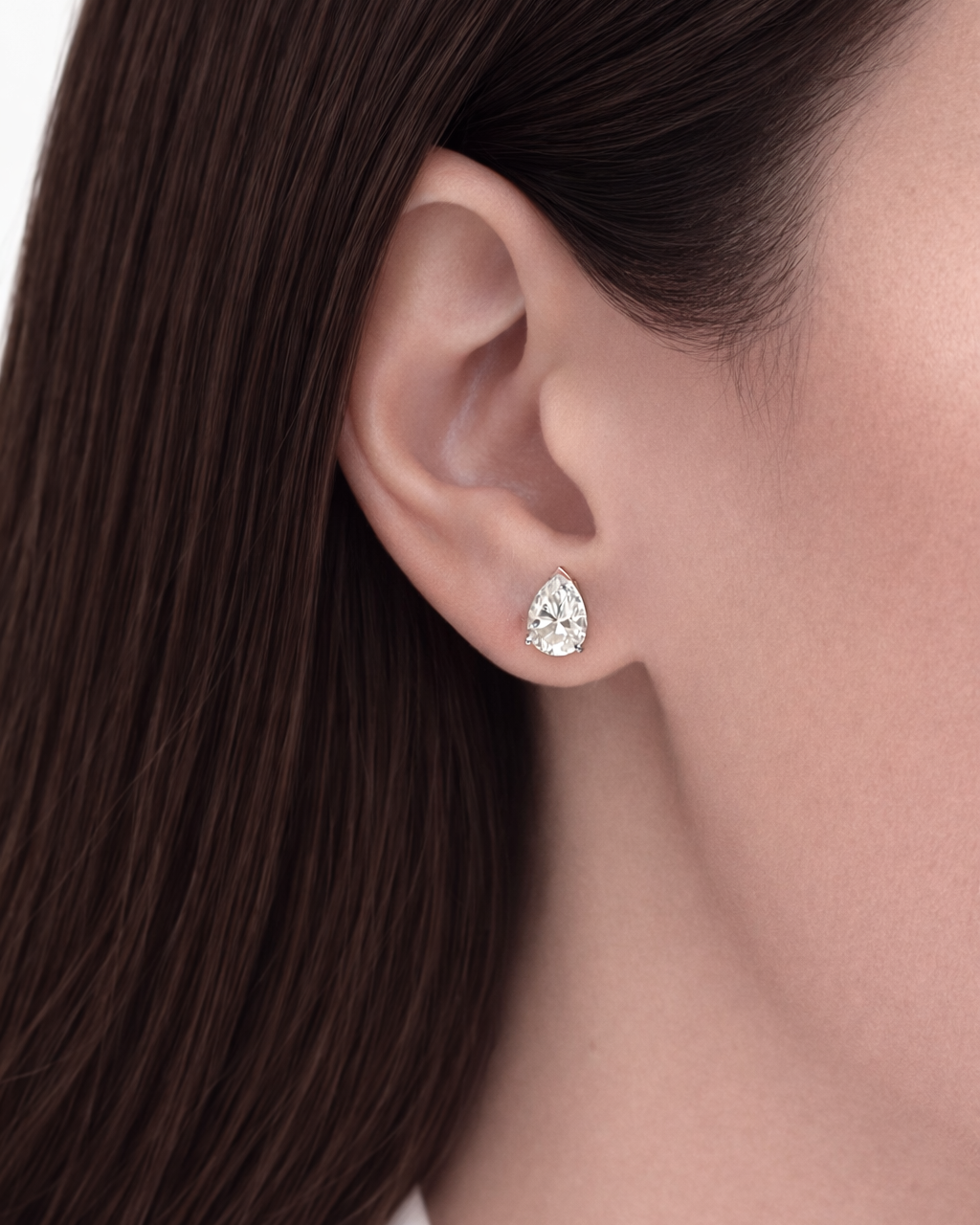 Orecchini in Moissanite taglio Goccia ct 1,5