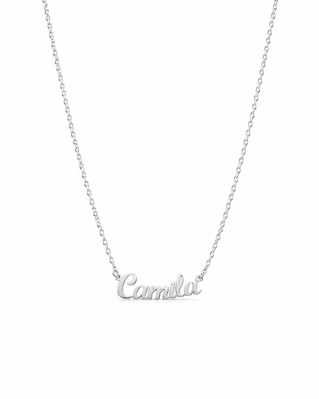 Girocollo personalizzato nome in argento 925 rodio
