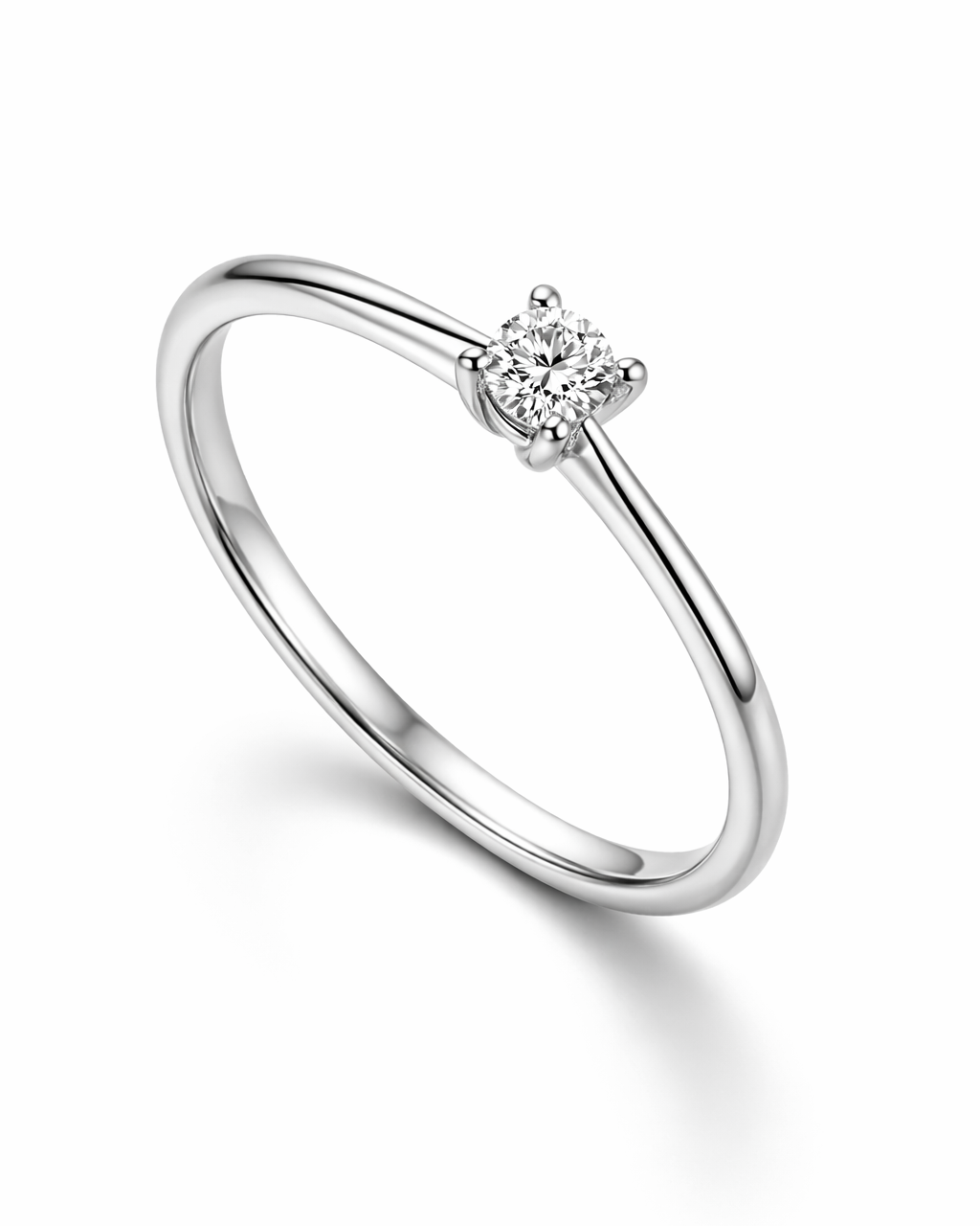Anello Moissanite Solitario ct 0,4