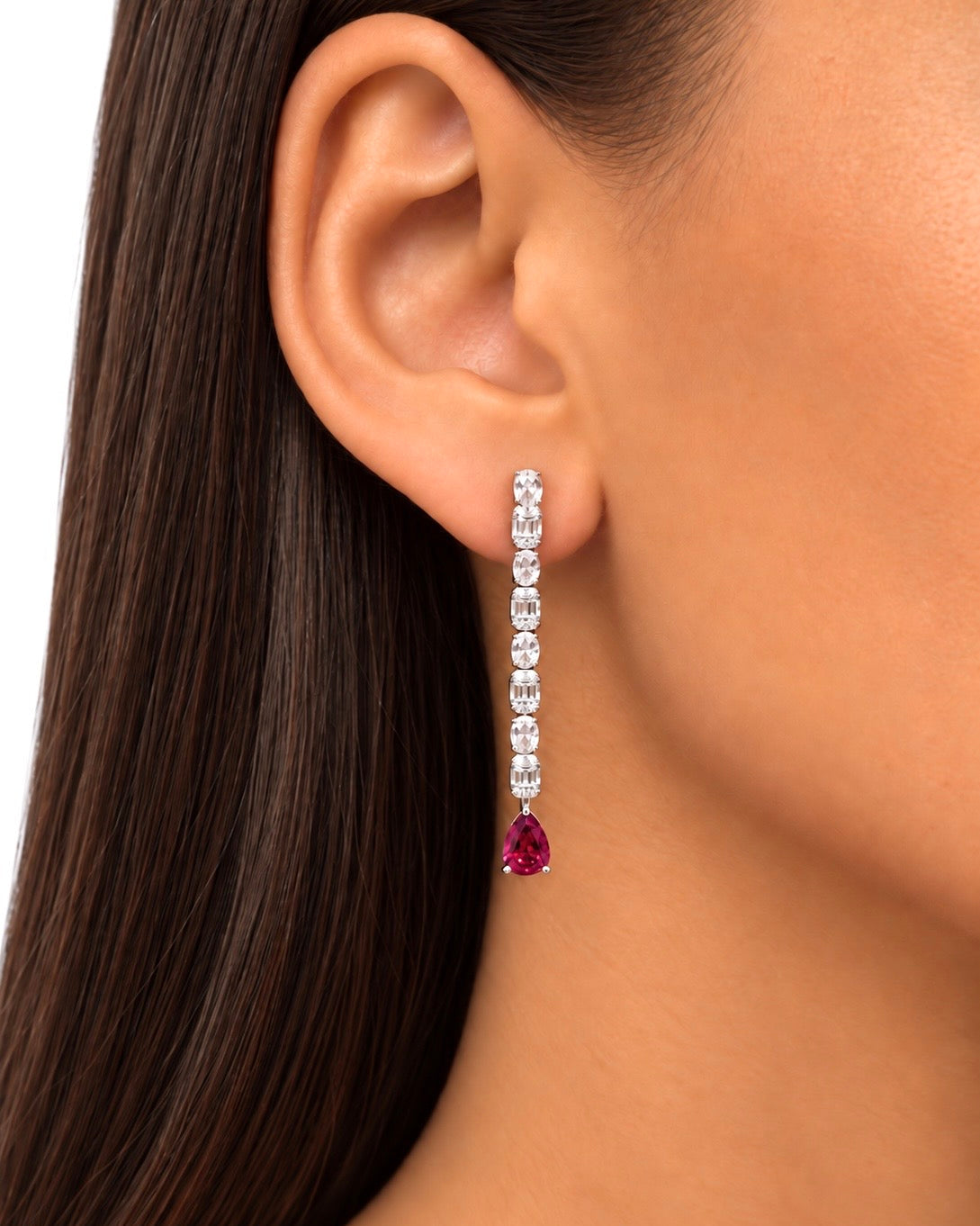 Orecchini Glinda Rossi in Argento 925