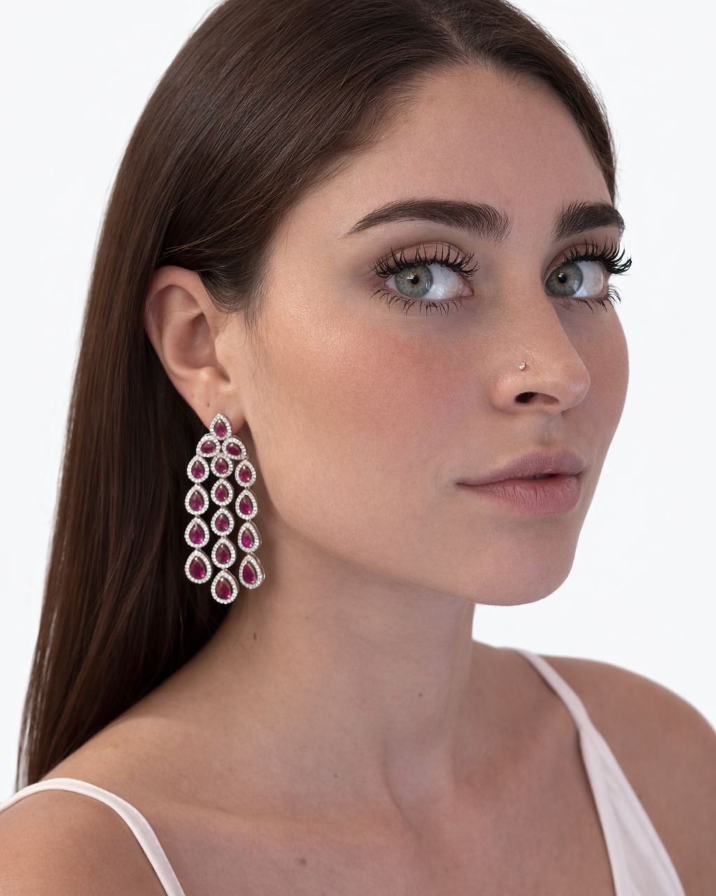 Orecchini Cenerentola fucsia