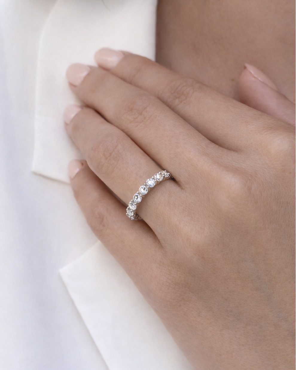 Anello Moissanite Eternity ct 3