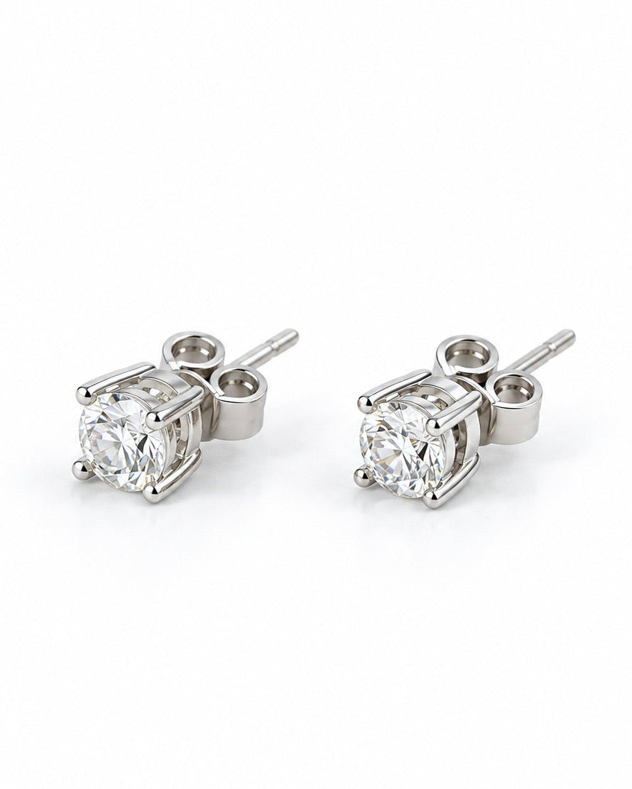 Orecchini Punto Luce Small in Argento 925 e Diamanti Lab Grown