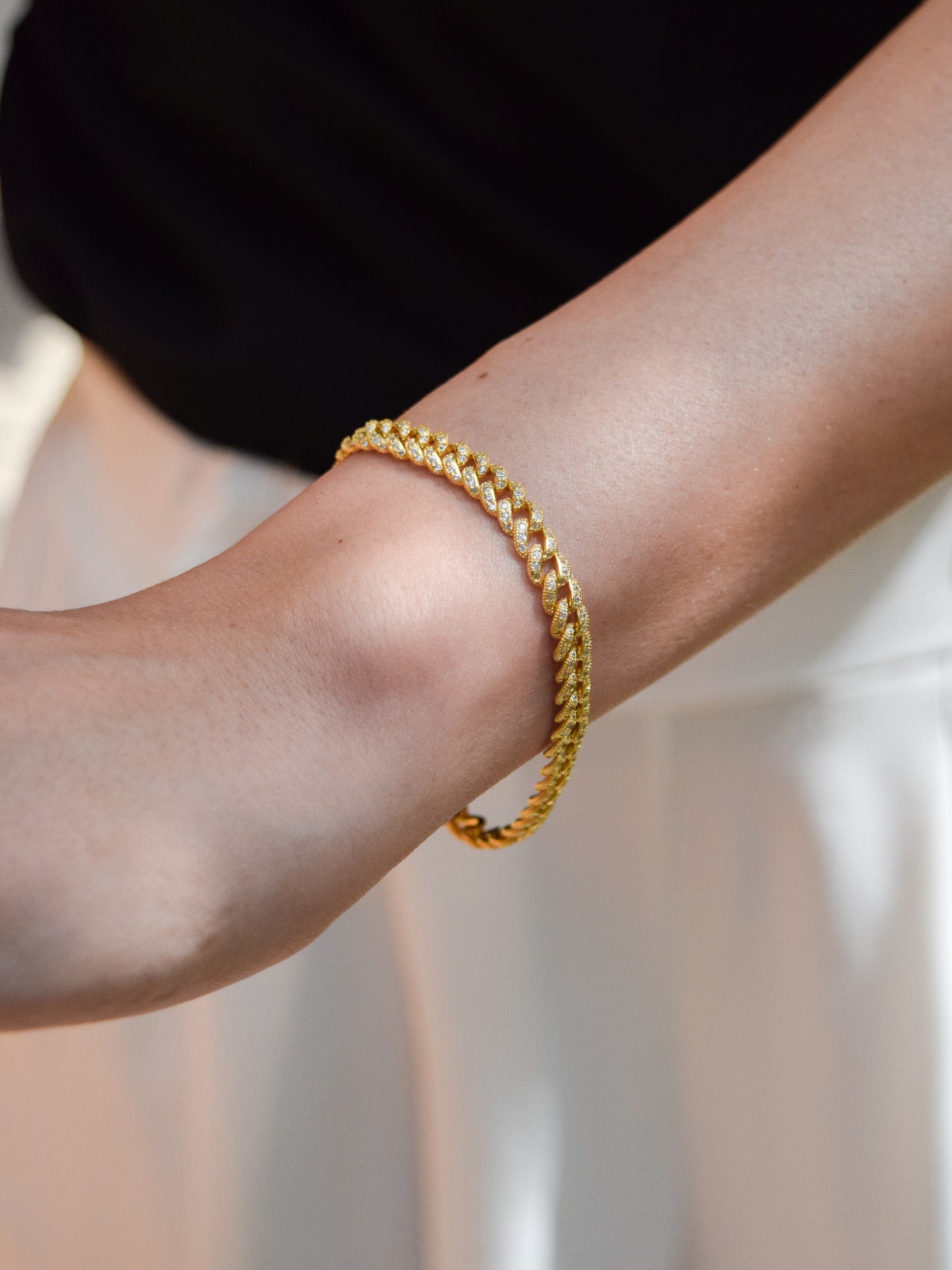 Bracciale Groumette Small Argento 925 placcato oro giallo