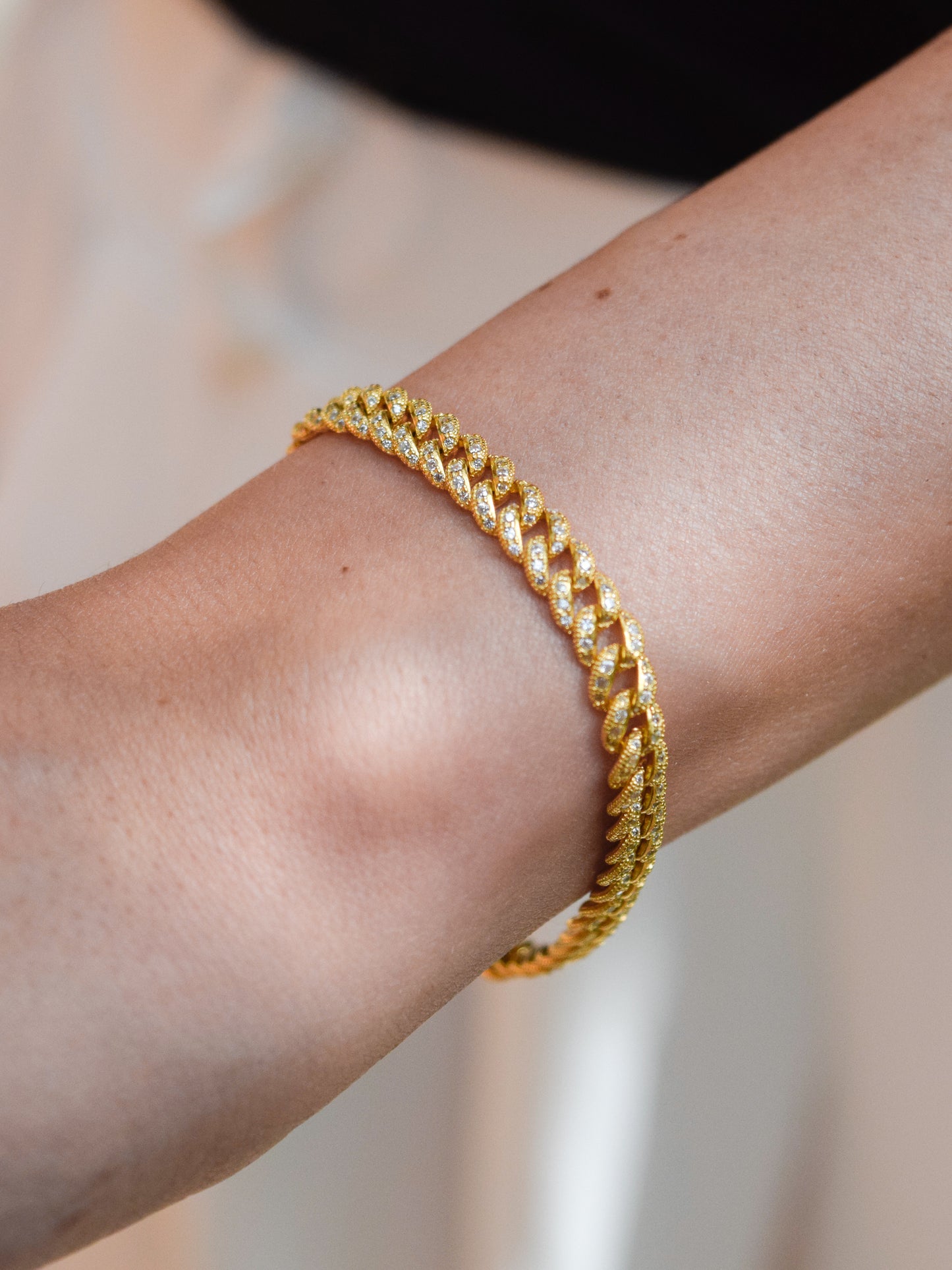 Bracciale Groumette Small Argento 925 placcato oro giallo