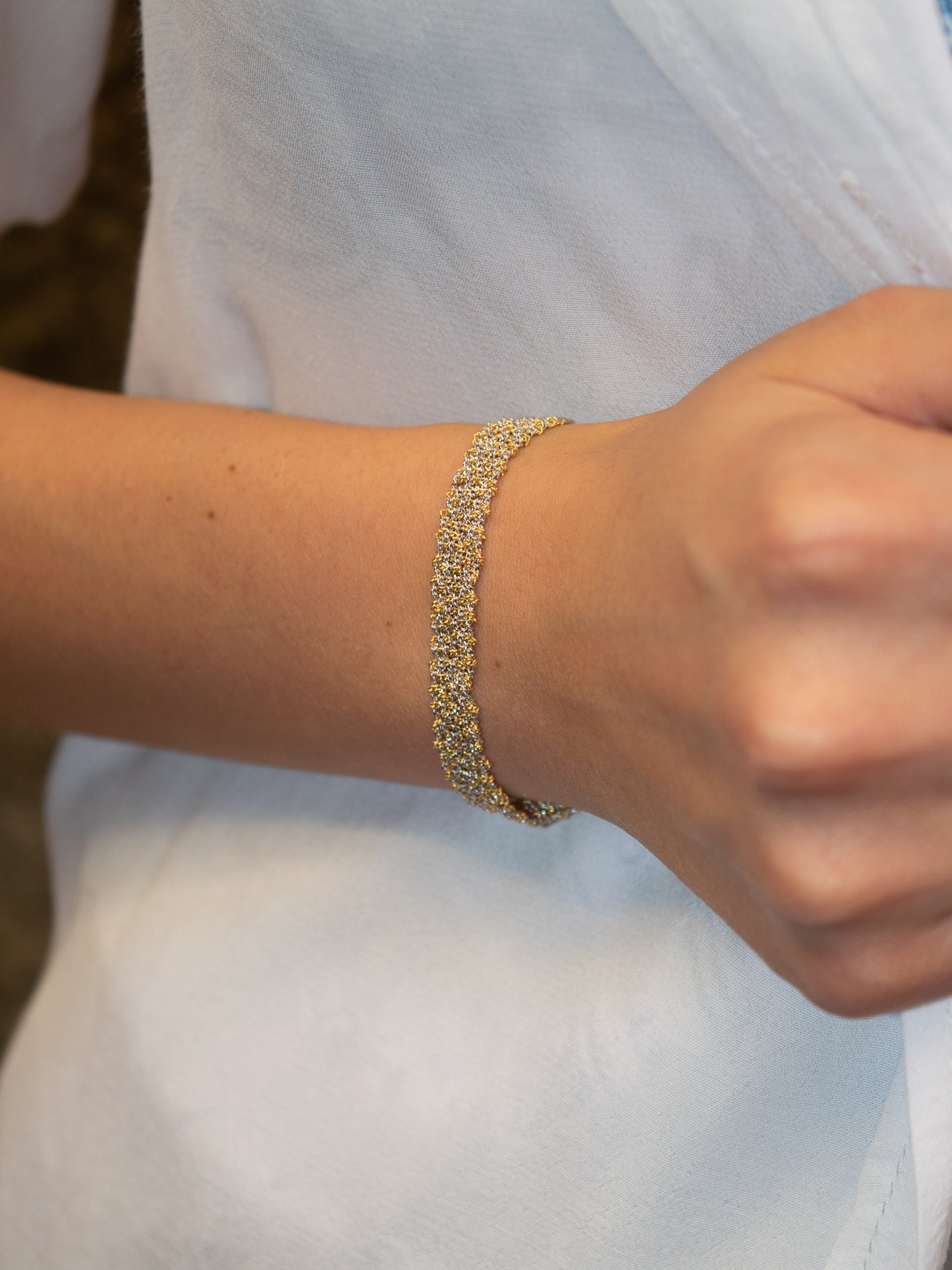 Bracciale fatto a mano in argento 925 Misto 0,5 cm