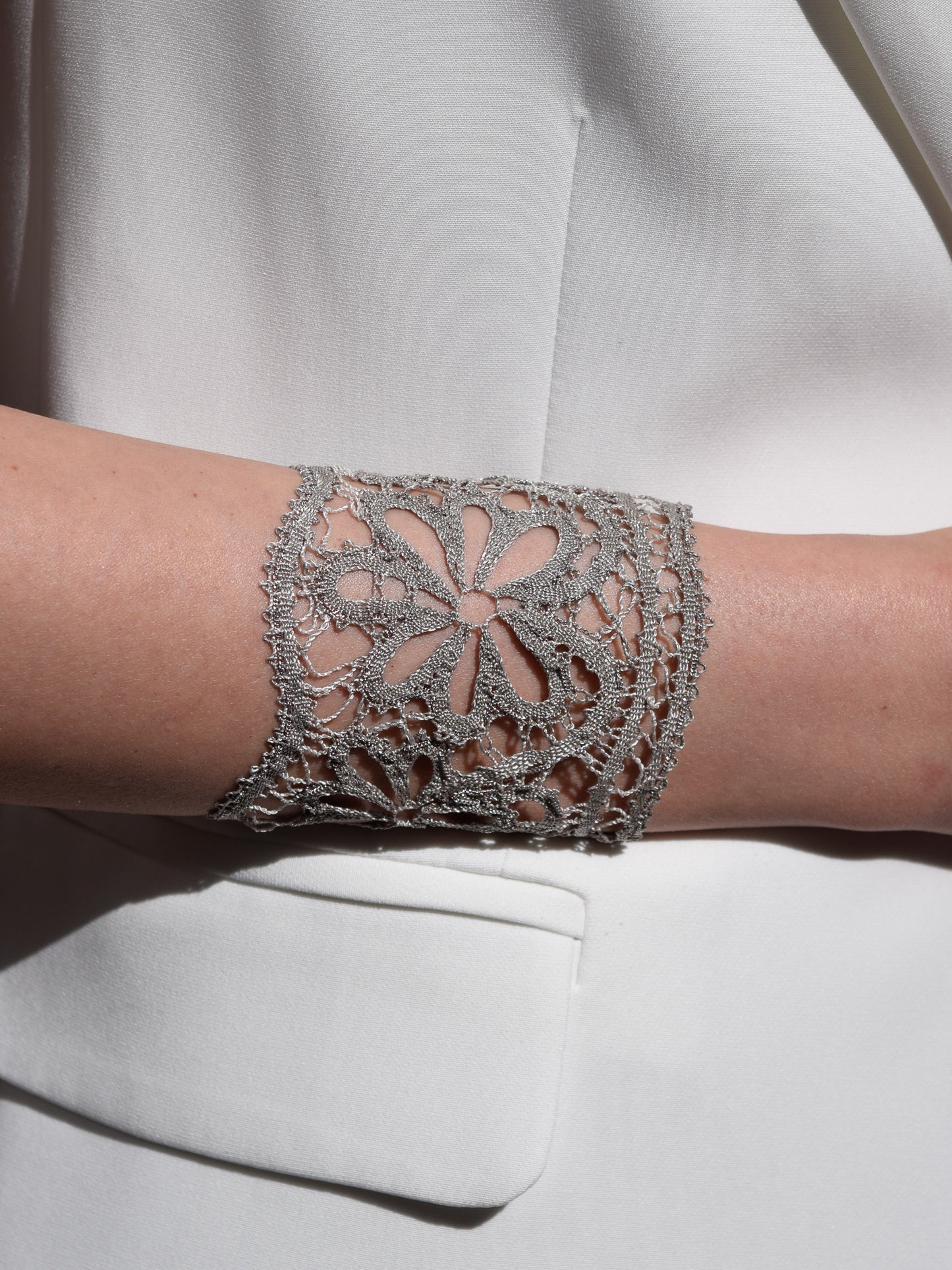 Bracciale Tombolo in Oro Bianco 18kt