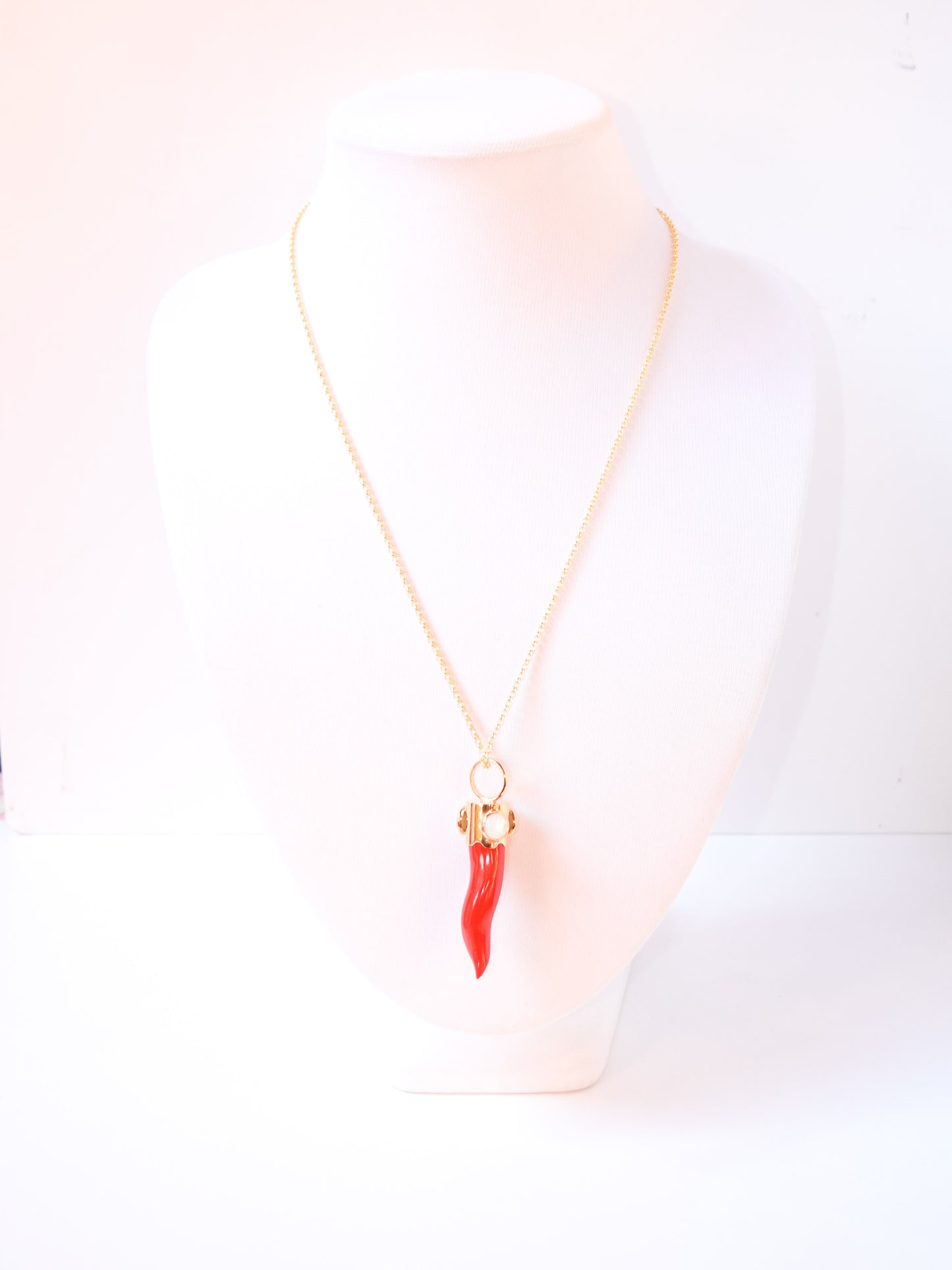 Collana Cornetto Rosso e Bianco