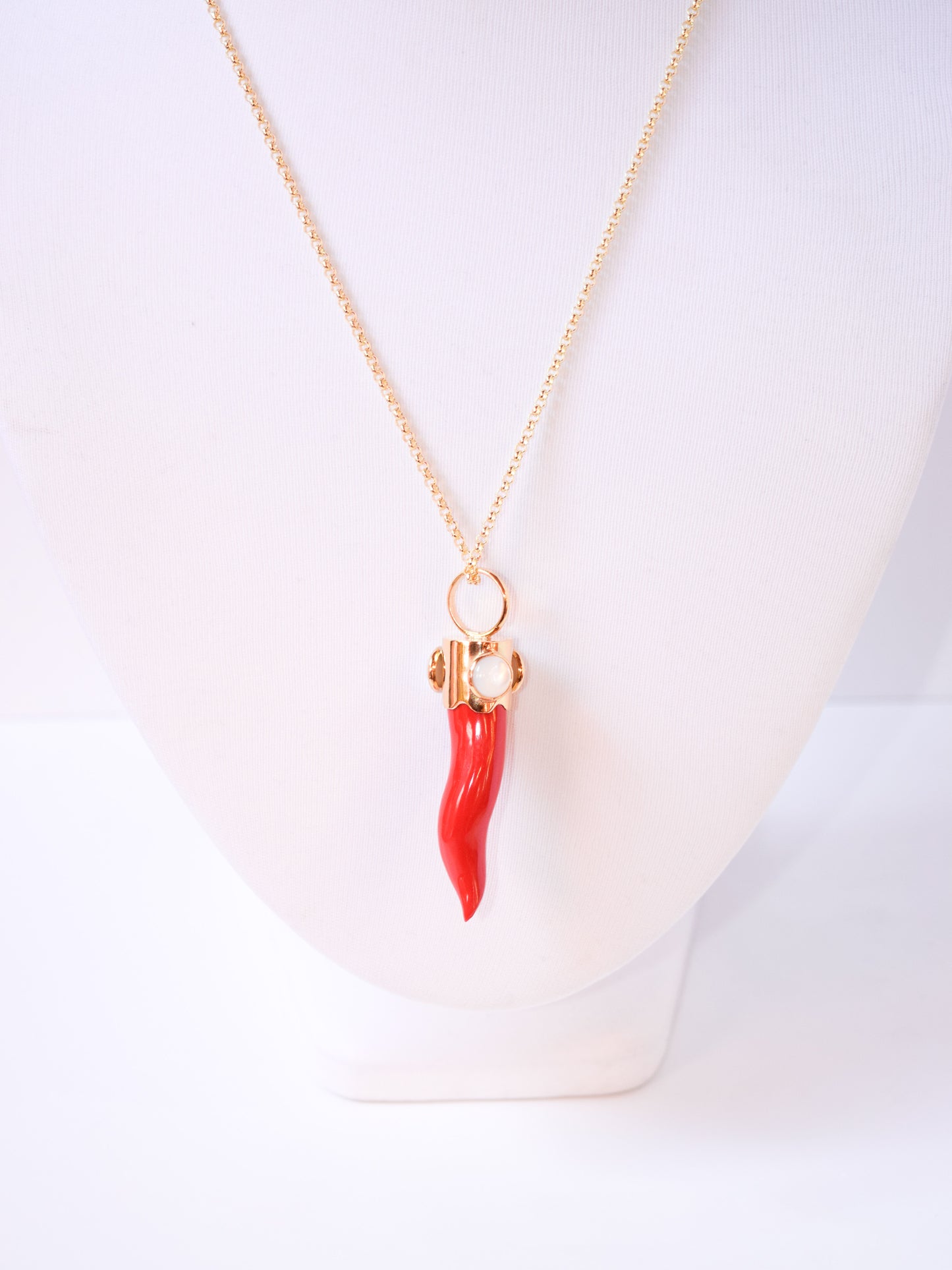 Collana Cornetto Rosso e Bianco