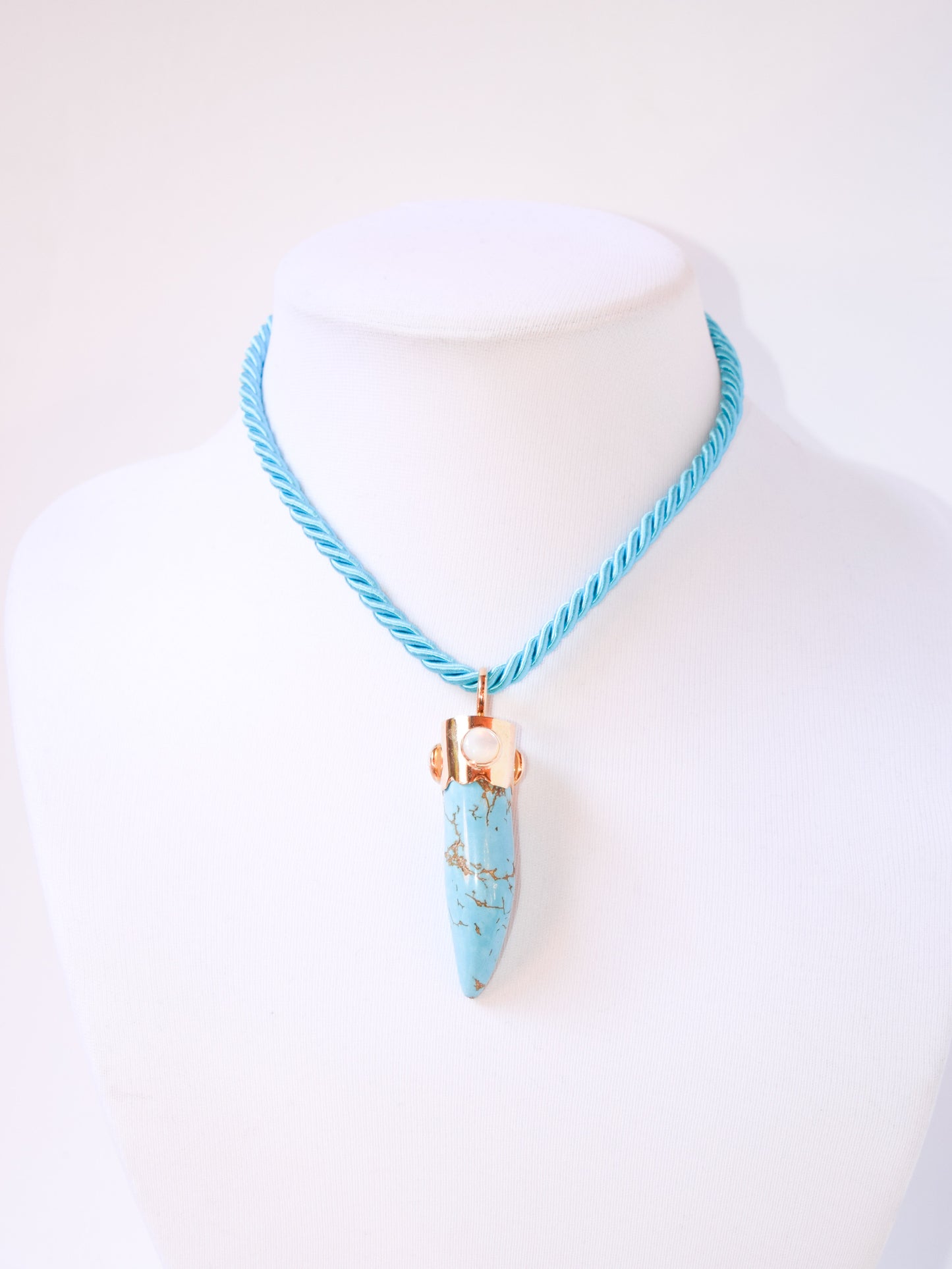Collana Cornetto Bianco Azzurro