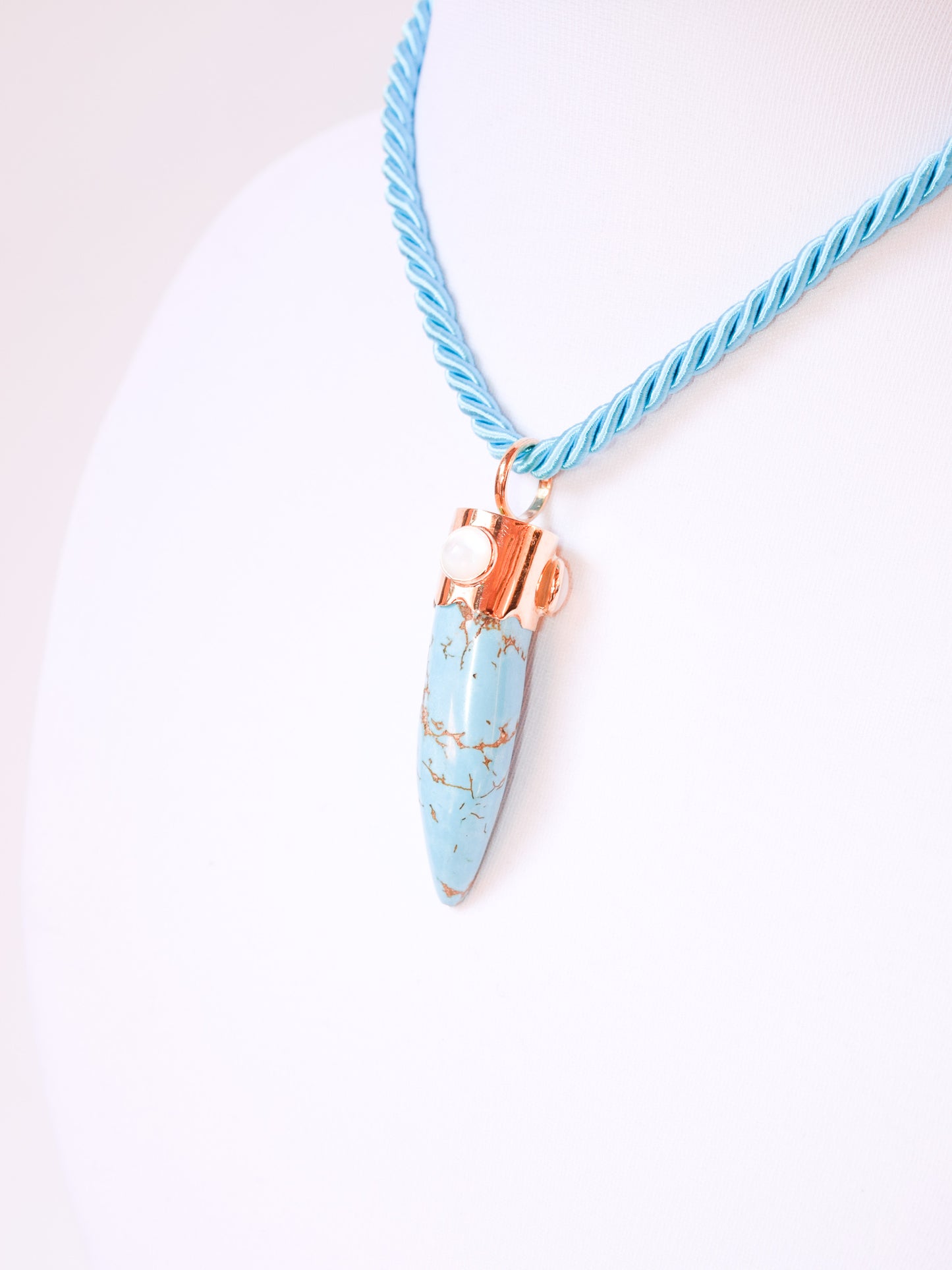 Collana Cornetto Bianco Azzurro