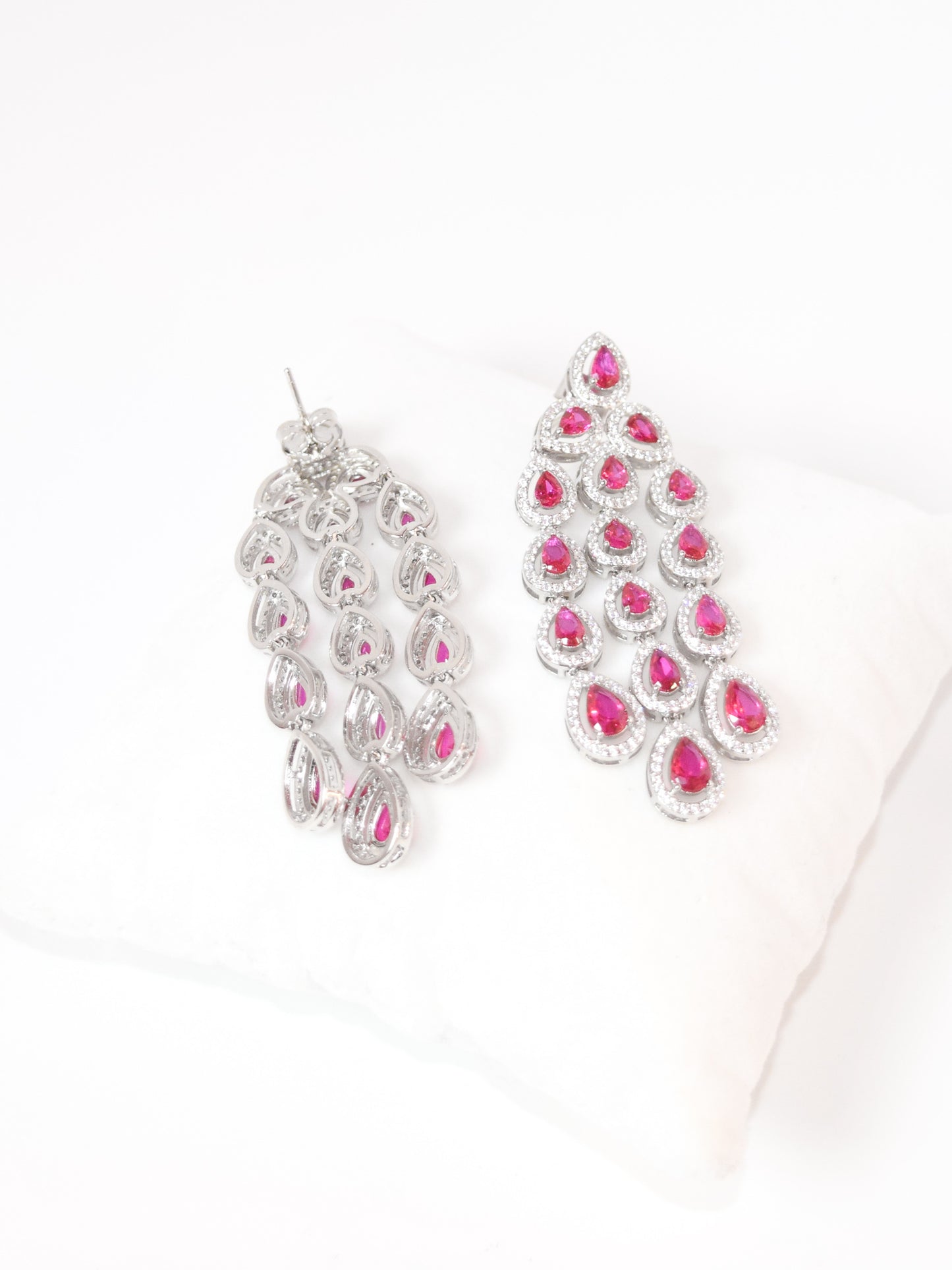 Orecchini Cenerentola fucsia