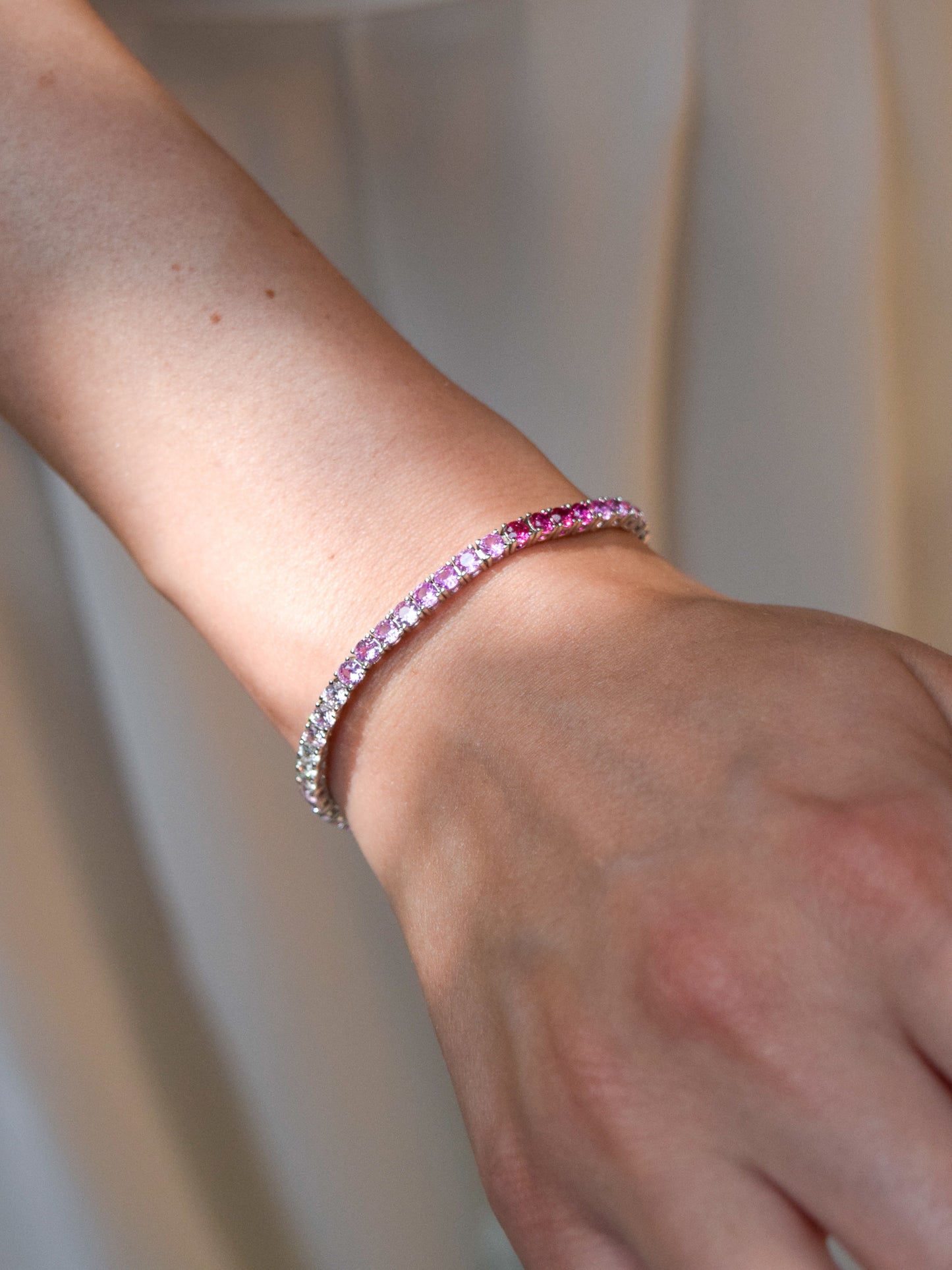 Bracciale Tennis Degradè Rosa