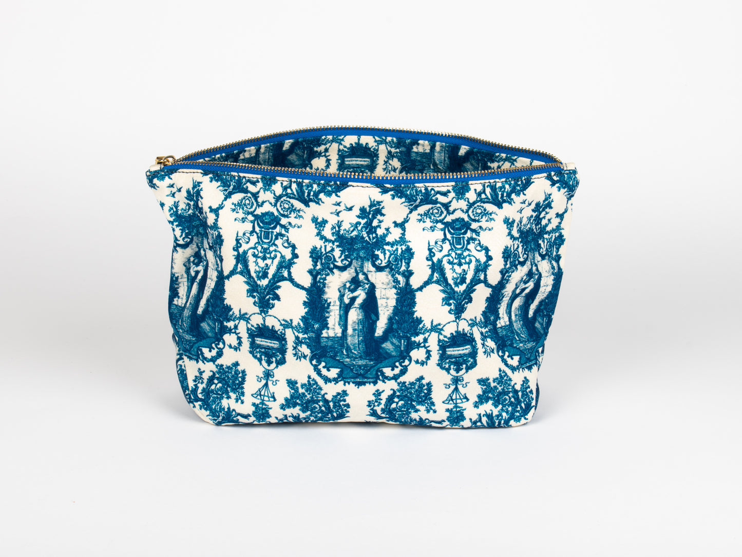 Pochette Grande Blu e Bianca – Toile de Jouy Bacio