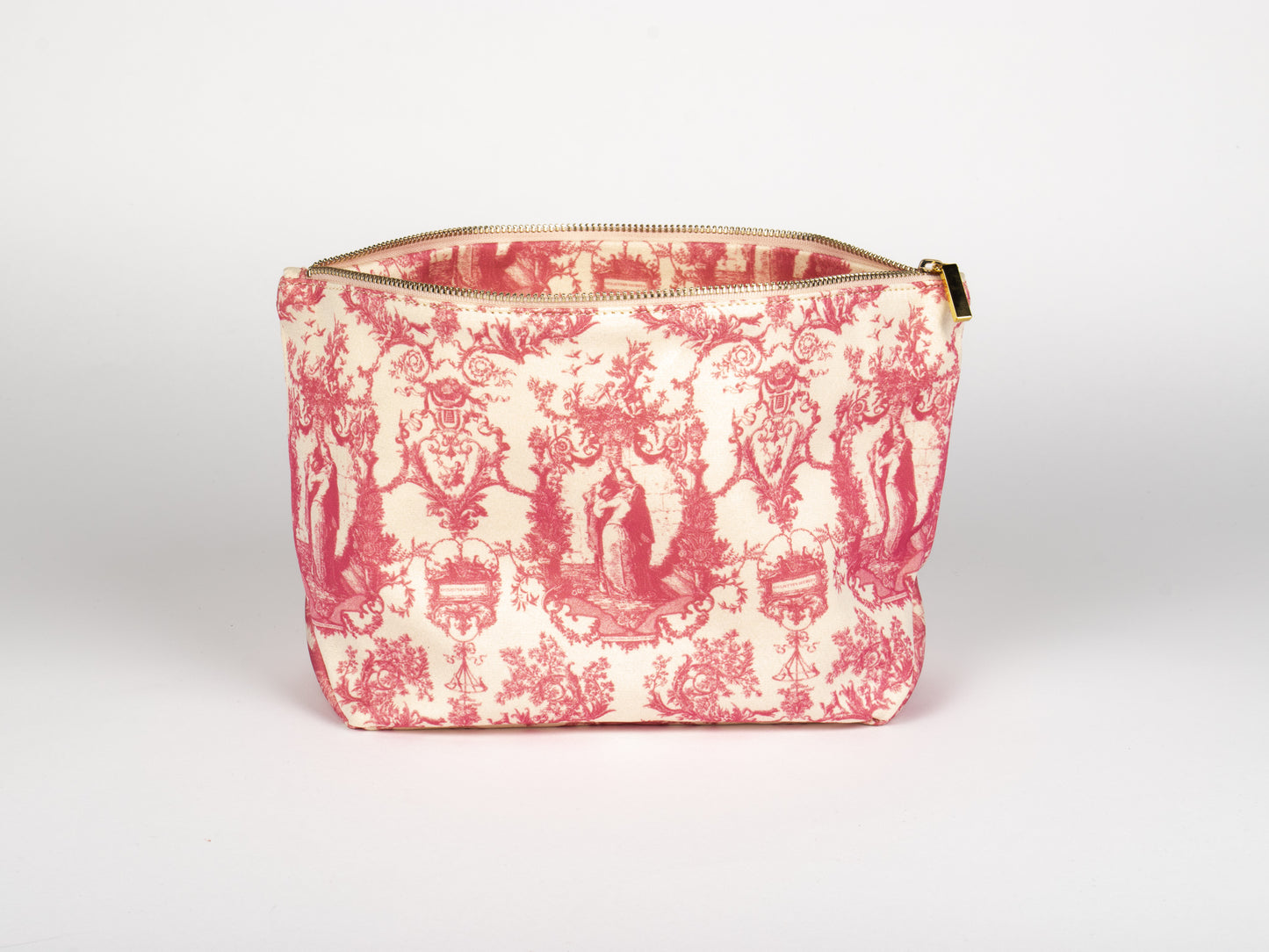 Pochette Grande Rosa e Bianca – Toile de Jouy Bacio