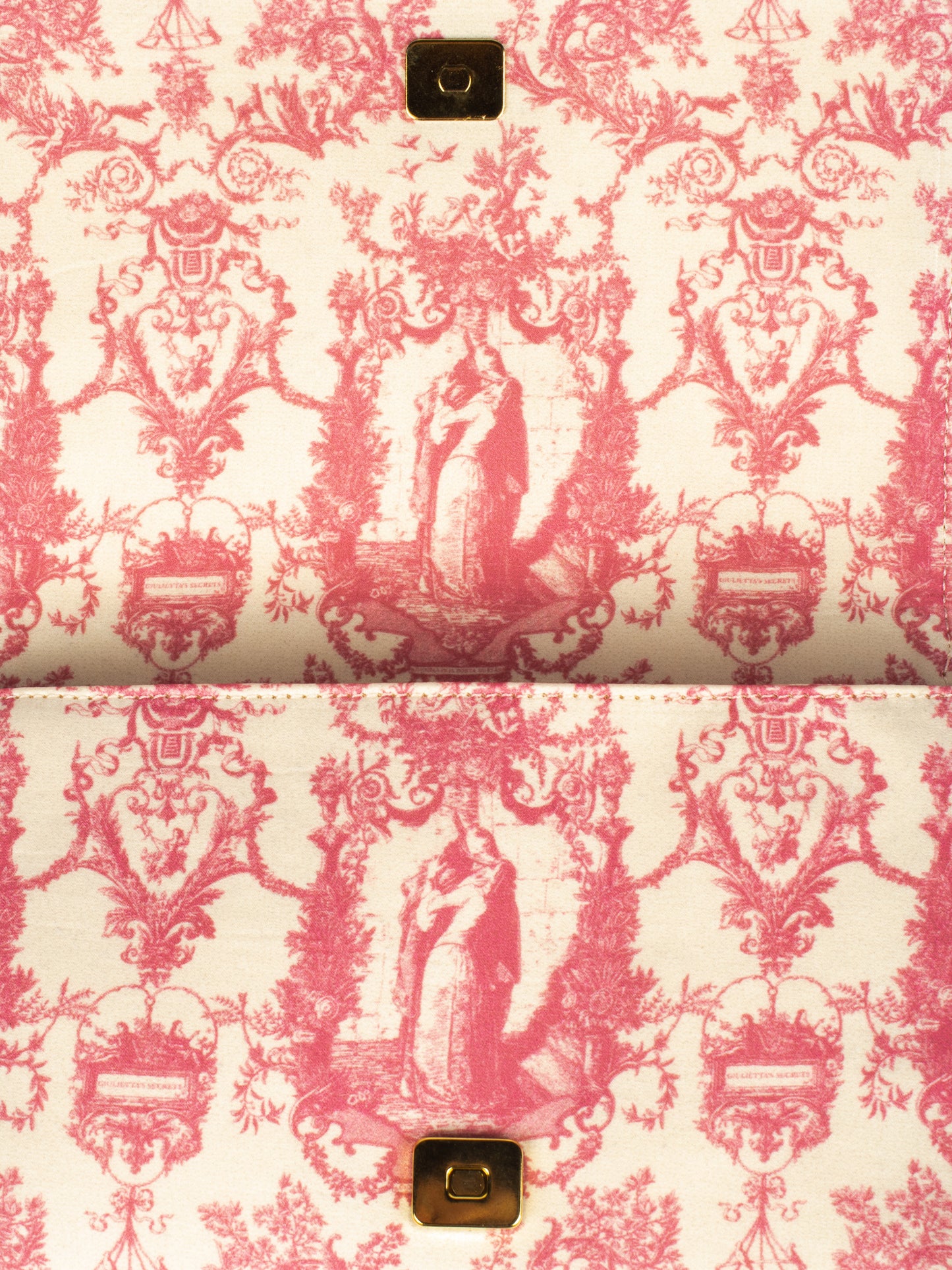 Tracolla Con Patta Rosa e Bianca – Toile de Jouy Bacio