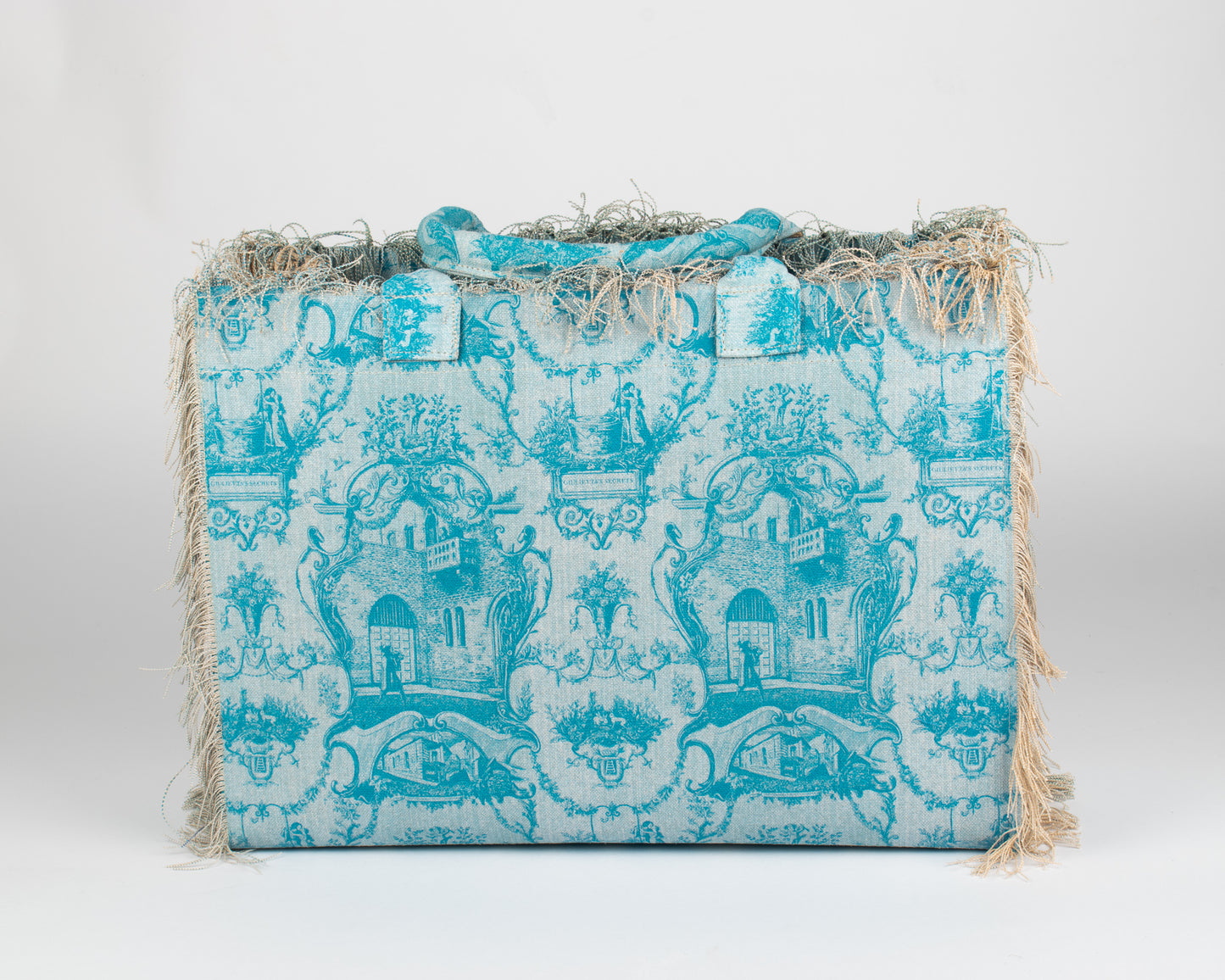 Borsa Tote Waterproof Celeste – Toile de Jouy Balcone