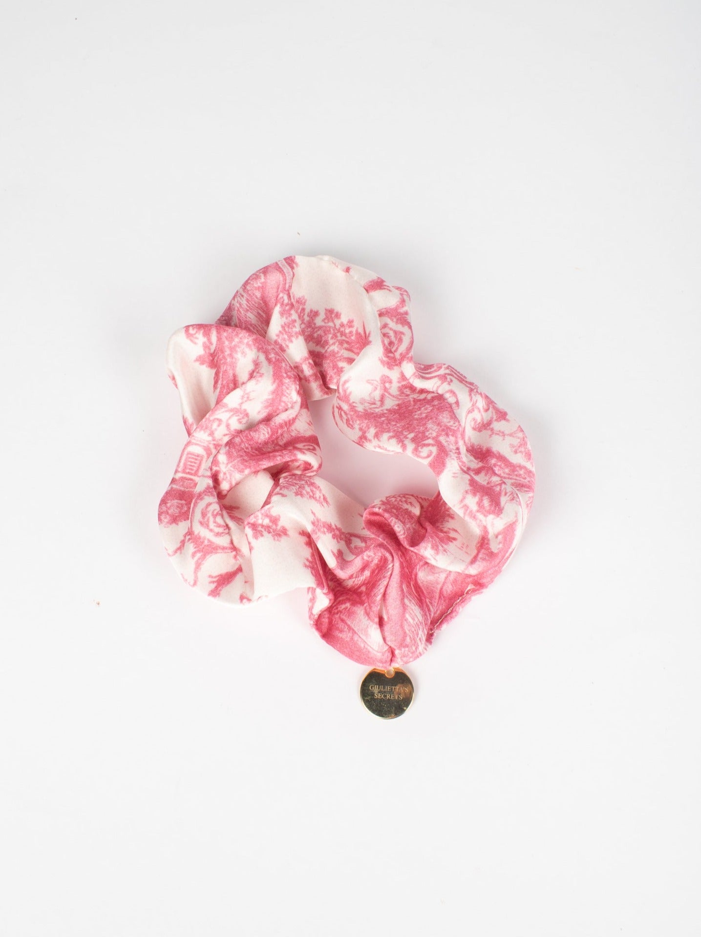 Scrunchie Rosa – Toile de Jouy Bacio