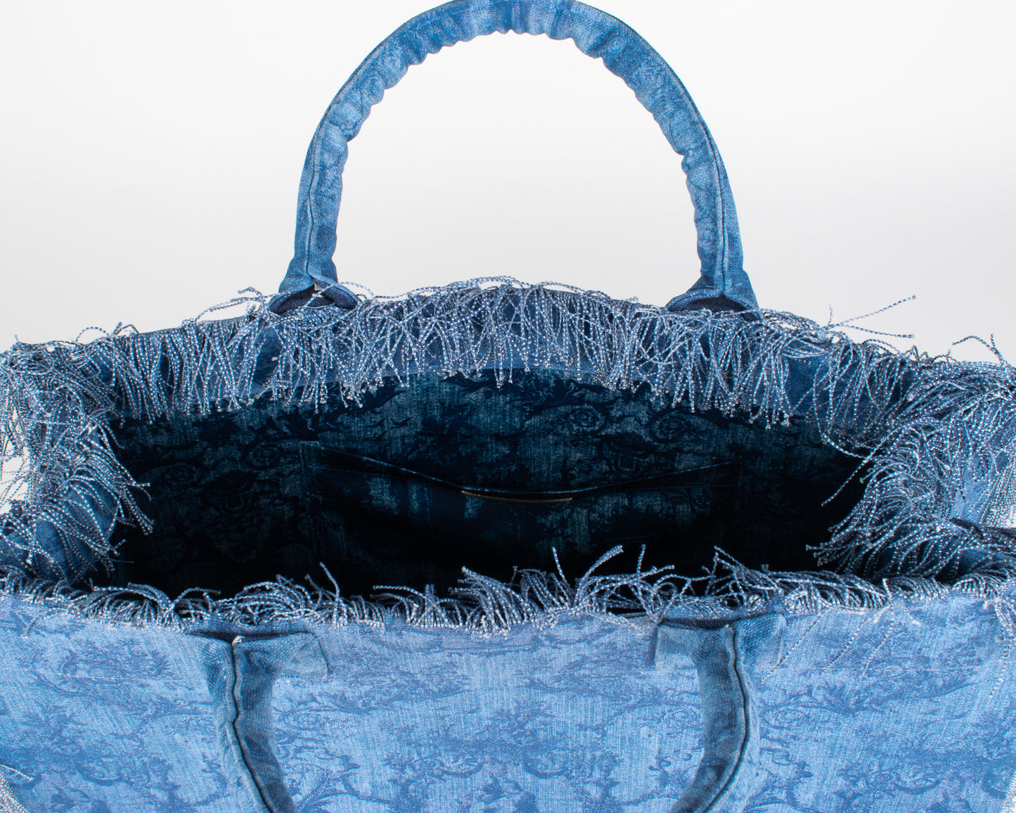 Borsa Tote Waterproof Blu Jeans – Toile de Jouy Bacio