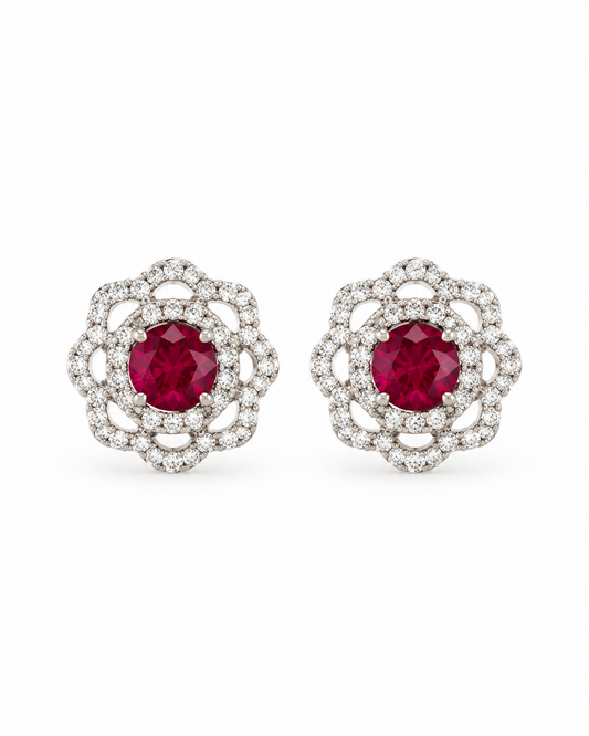 Orecchini Ester Fucsia in Argento 925