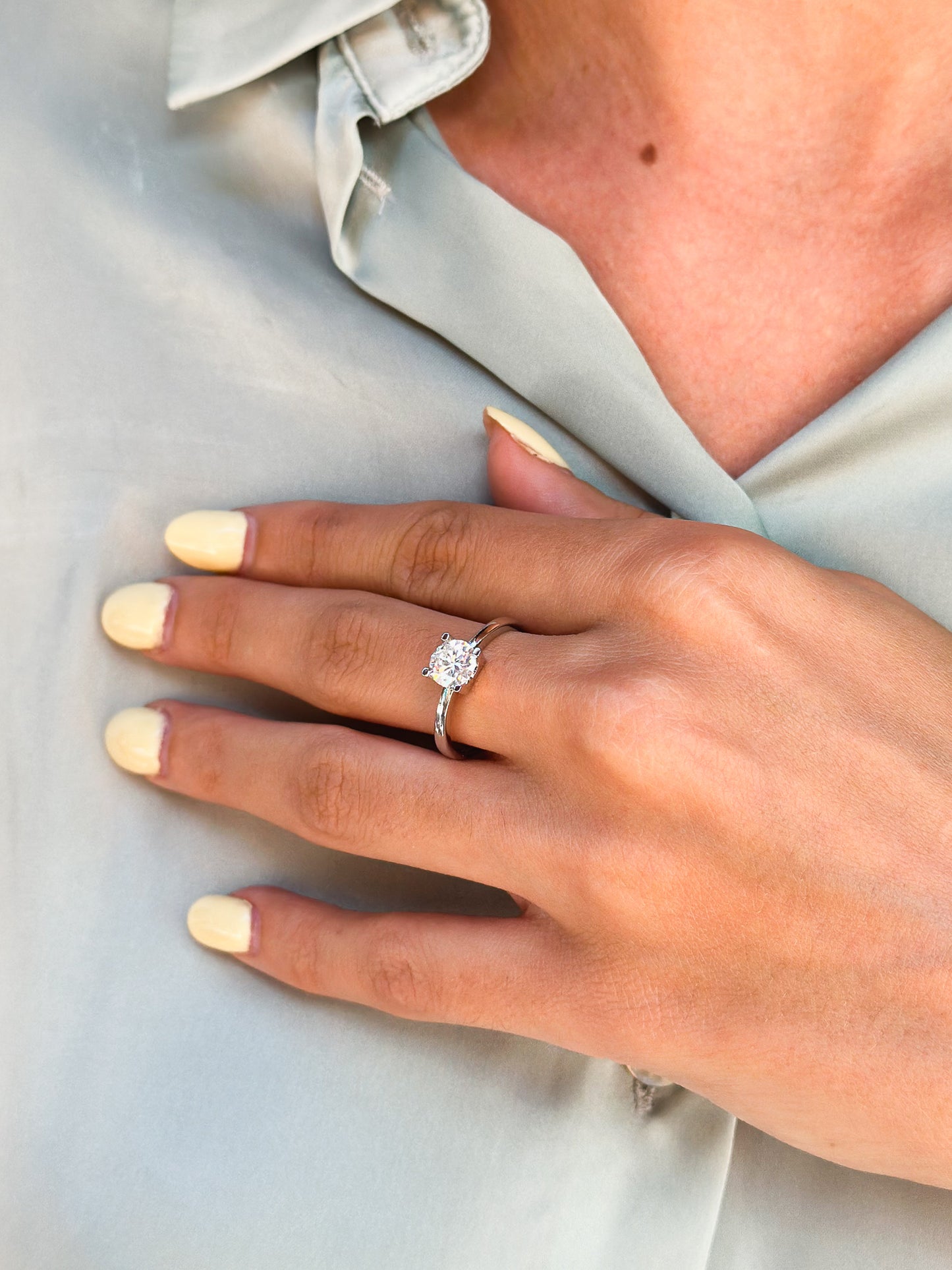 Anello Moissanite Solitario ct 0,65