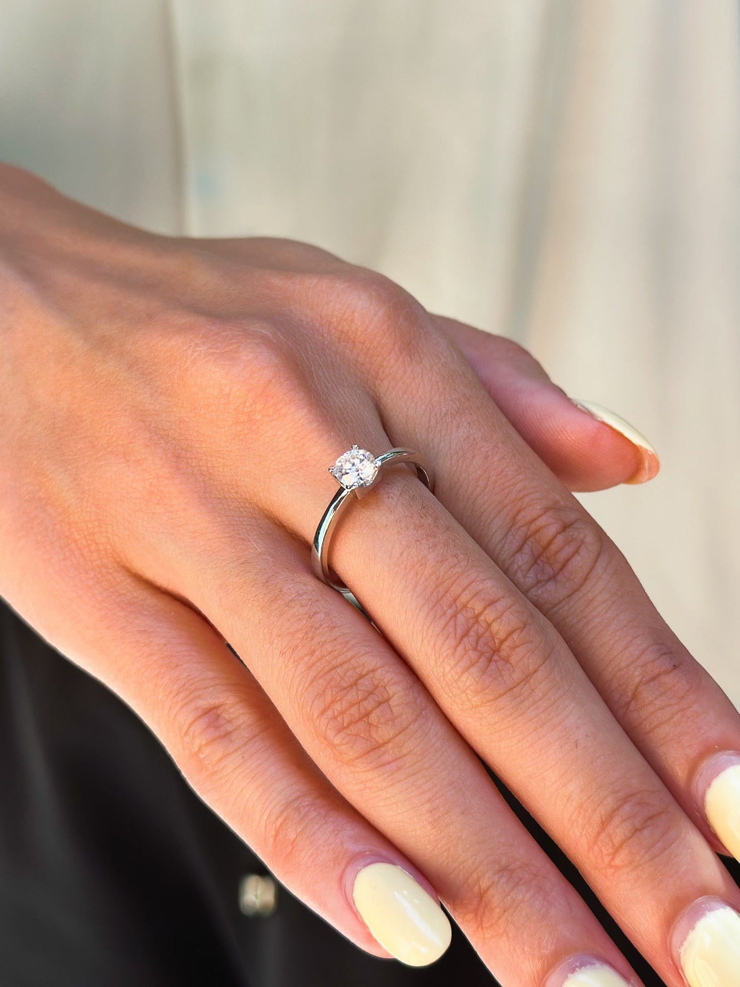 Anello Moissanite Solitario ct 0,52