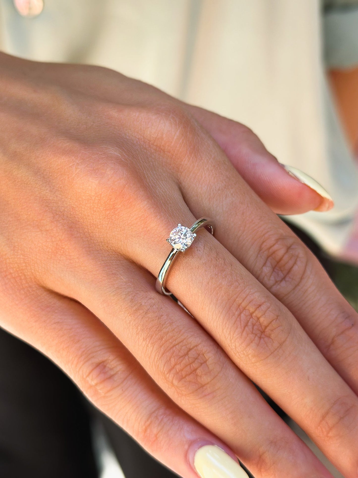 Anello Moissanite Solitario ct 0,52