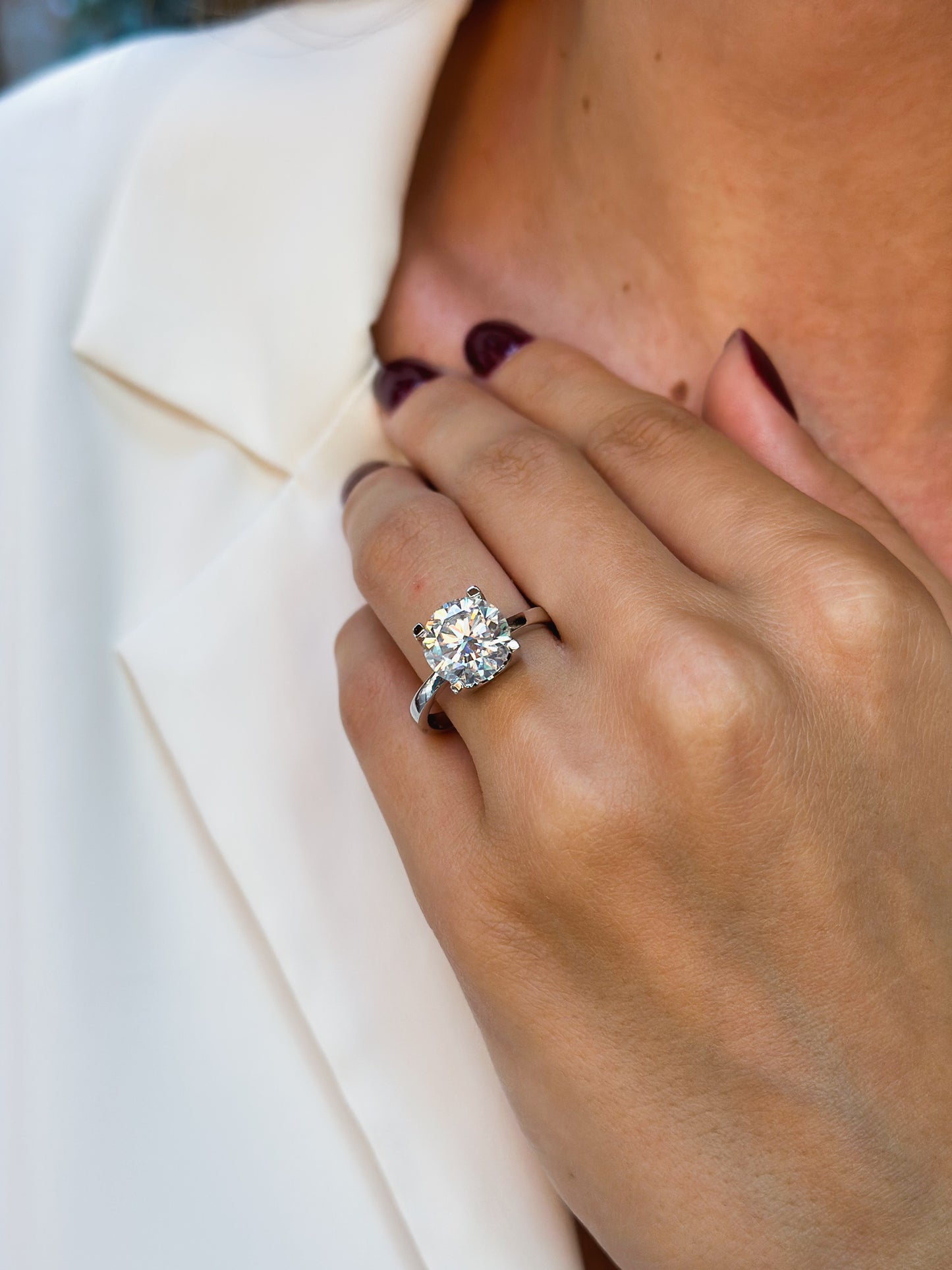 Anello Moissanite Solitario ct 3