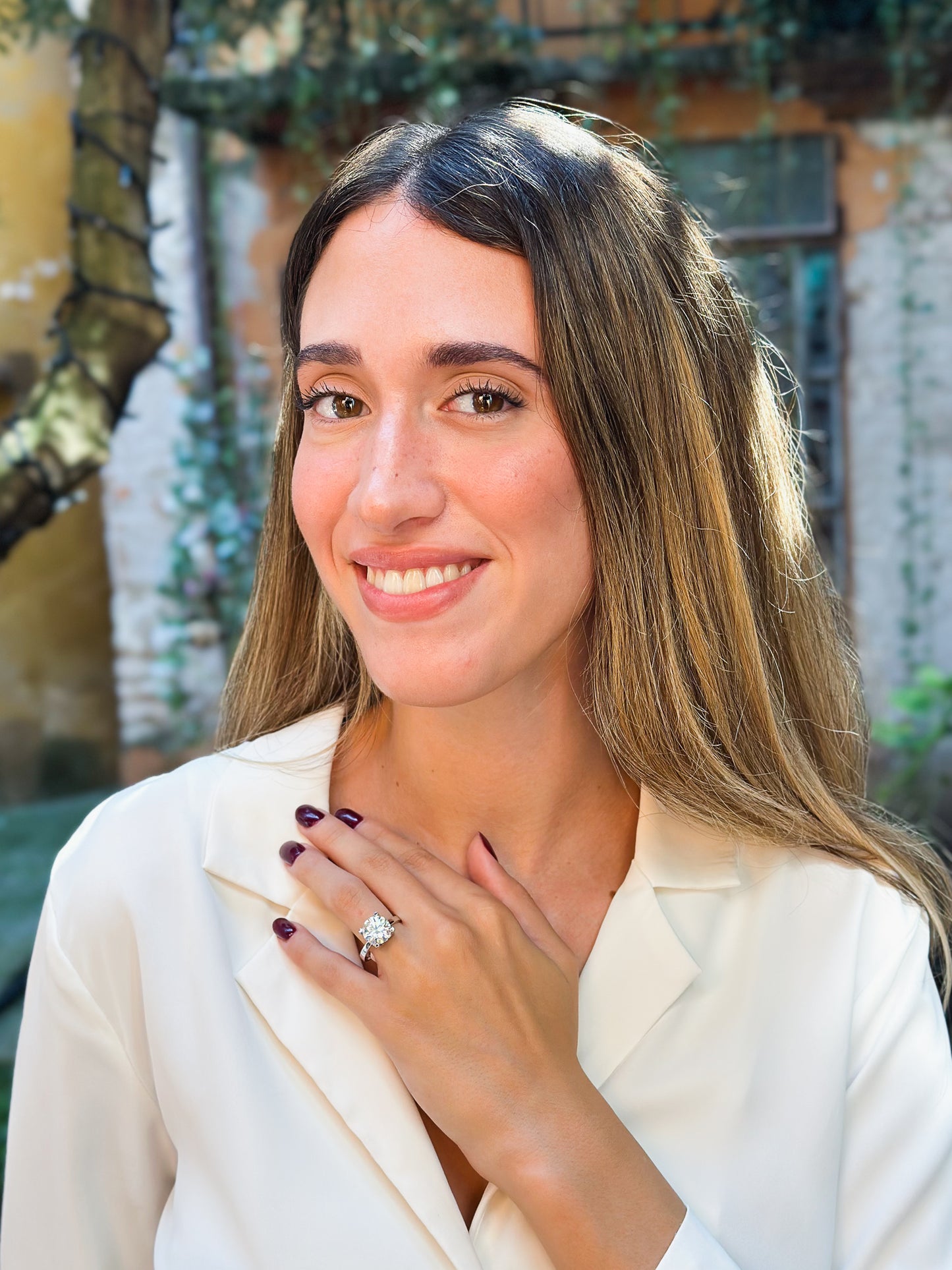 Anello Moissanite Solitario ct 4