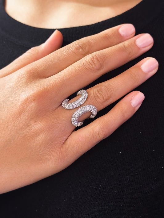 Anello Elena in Brass rodio