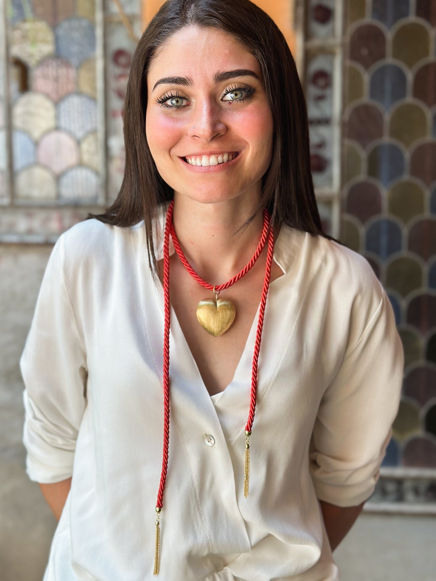 Collana Torsone con nappe e Cuore