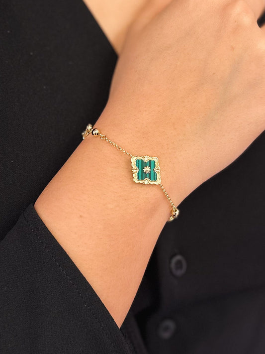 Bracciale Giulia con Malachite singolo