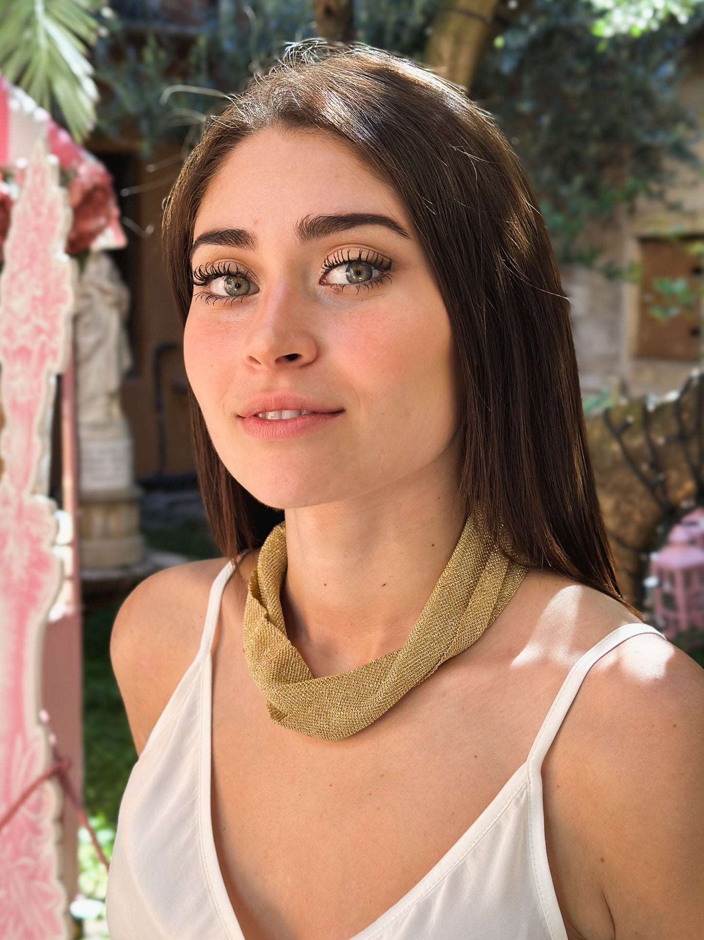 Collana Regina fatta a mano in argento placcato oro giallo 18kt
