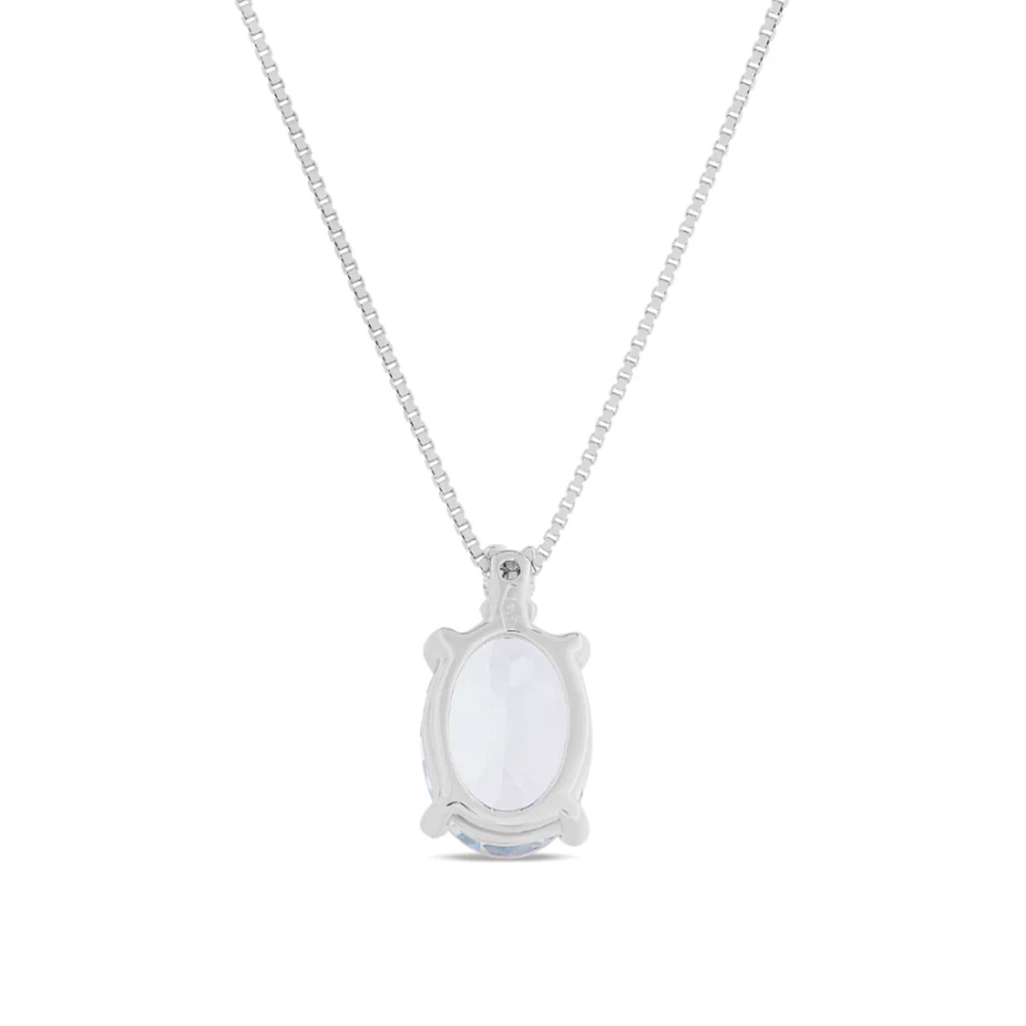 Collana Acqua Marina Taglio Ovale 0,35ct