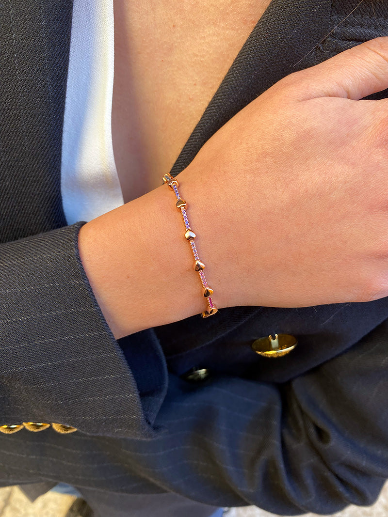 Bracciale Tennis Cuori