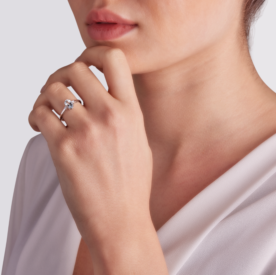 Anello Acqua Marina 0,68ct