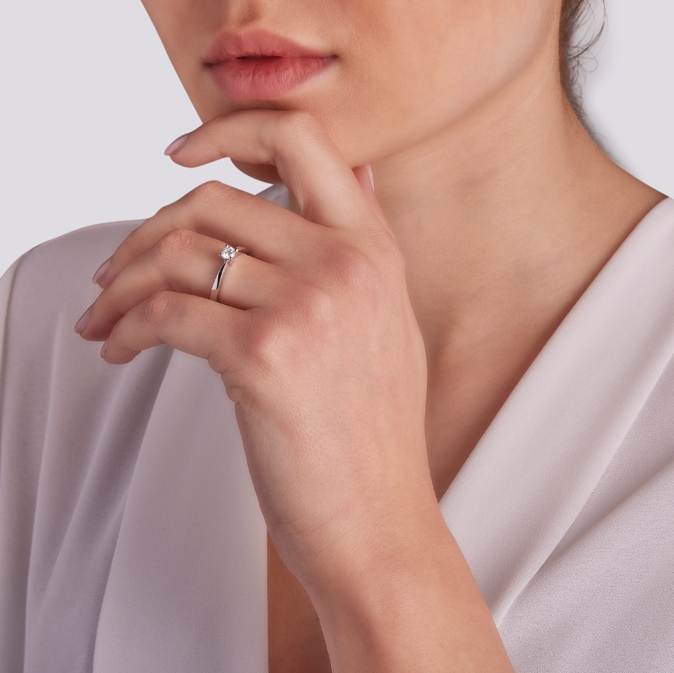 Anello Solitario Diamanti 0,24ct