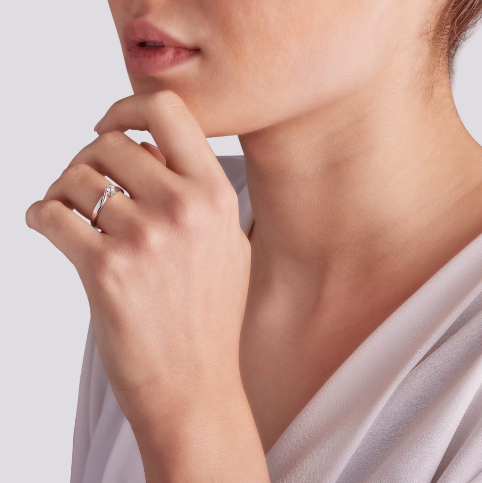 Anello Solitario Diamanti 0,11ct