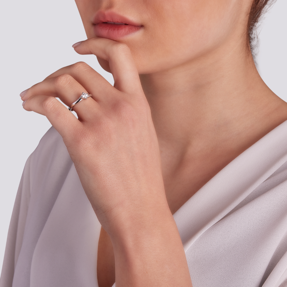 Anello Solitario Diamanti 0,30ct