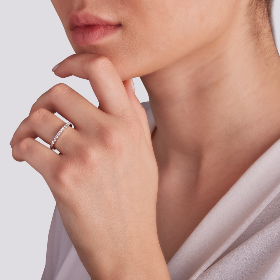 Anello Veretta Diamanti 0,19ct