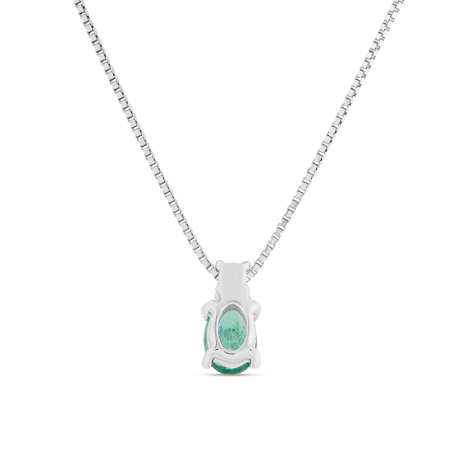 Collana Smeraldo 0,15ct e Diamanti 0,02ct