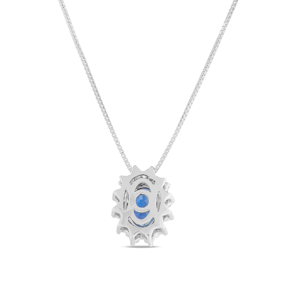 Collana Zaffiro 0,48ct e Diamanti 0,10ct