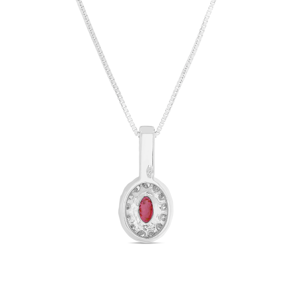 Collana Rubino 0,27ct e Diamanti 0,14ct