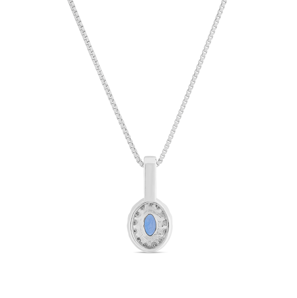 Collana Zaffiro 0,23ct e Diamanti 0,14ct