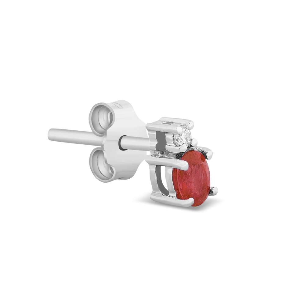 Orecchini Rubini 0,36ct e Diamanti 0,04ct